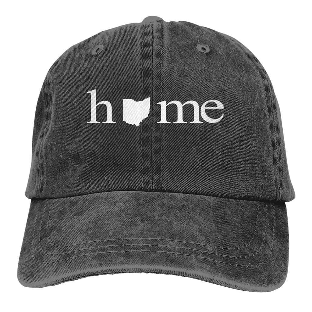 Cotton Denim Cap Home In Ohio State Baseball Dad Cap Adjustable Classic Sports for Men Women Hat Gray One Size