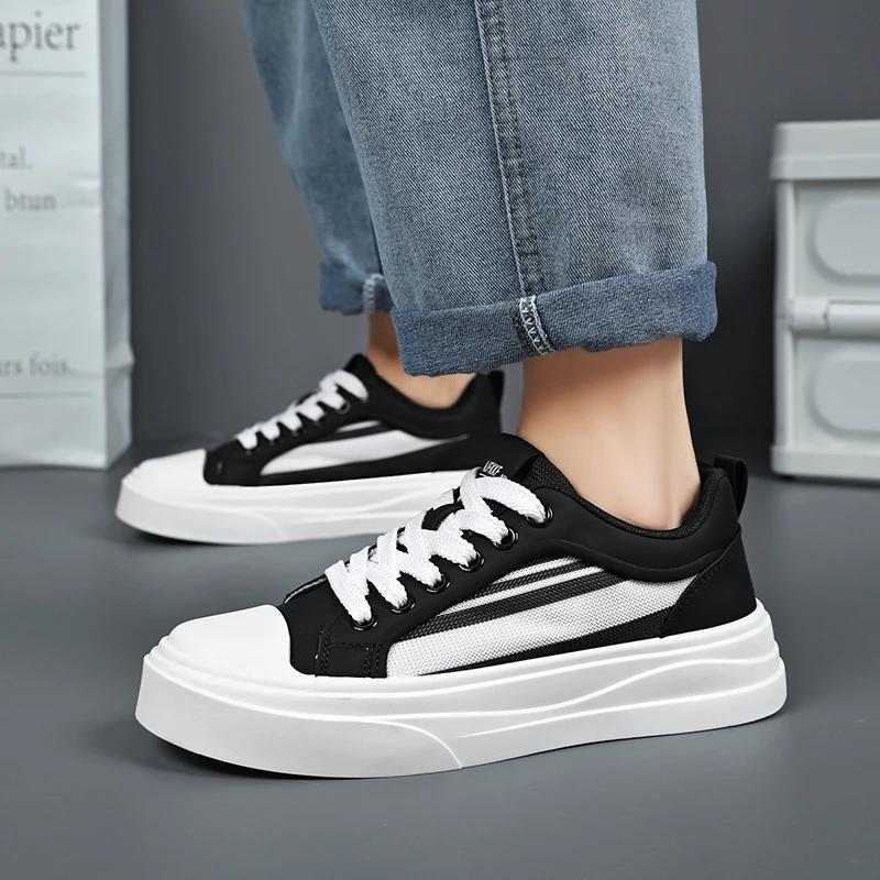 Fashion White Mens Sports Shoes Men Skateboarding Shoe Outdoor Running Sneakers Platform Casual Shoes Breathable Light Walking Shoes