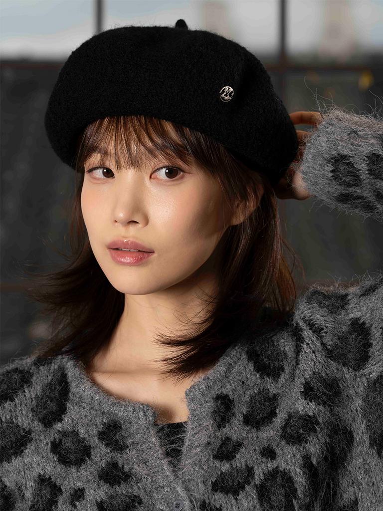 THE GREEN LAB Wool Beret [Black]