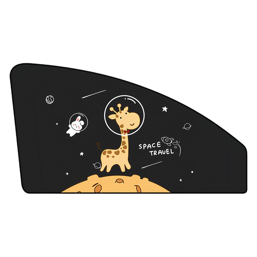 Cartoon Side Window Sunshade Cute Giraffe Magnetic Auto Sunscreen Curtain Foldable Car Side Window Curtain for Kid Baby Children