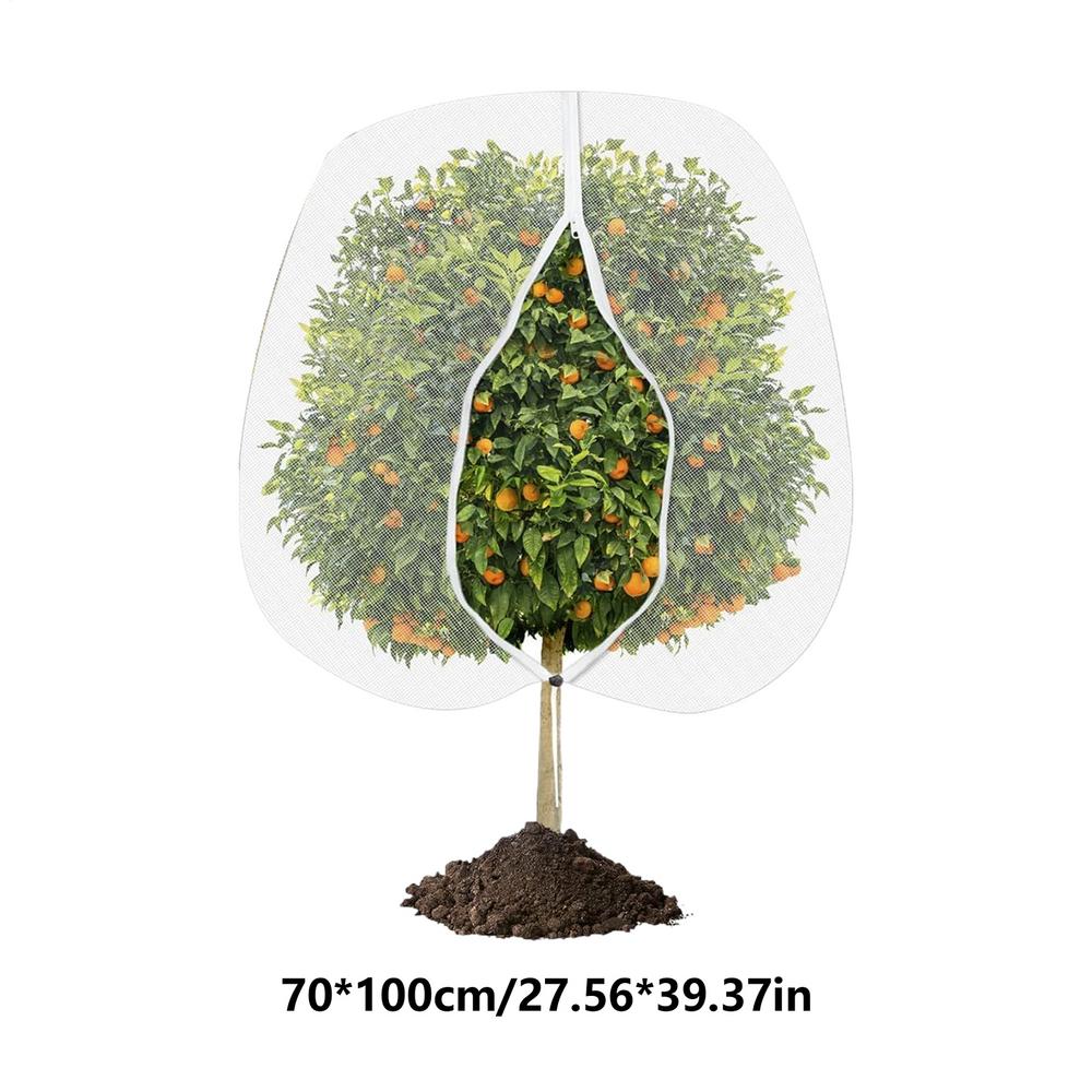 Fruits Tree Netting Cover with Zipper and Drawstring Garden Insect Netting Clear Bird Plant Barrier Mesh Screen for Greenhouse