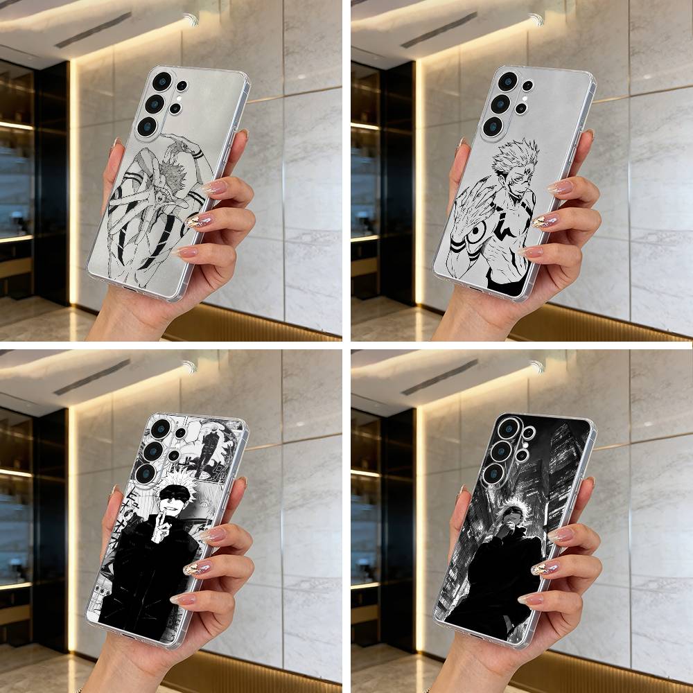 Popular-Anime--Jujutsu -Kaisen Phone Case For Samsung S25,S24,S21,S22,S23,S30,Ultra,S20,Plus,Fe,Lite Transparent Cover