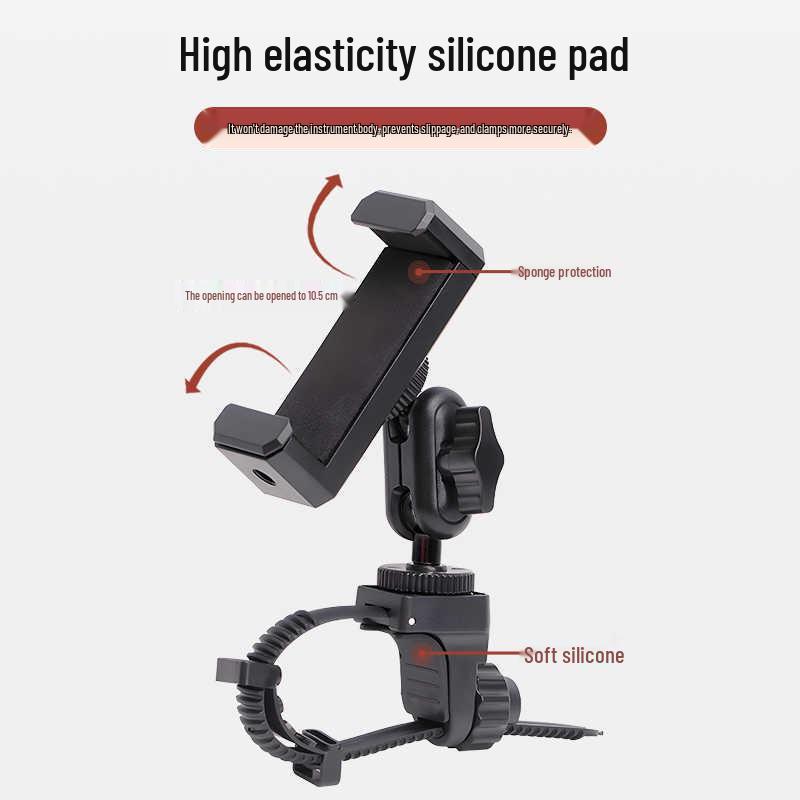 Adjustable Universal Phone Holder for Saxophone Sheet Music - Fits Small to Large Phones, Easy to Install and Use