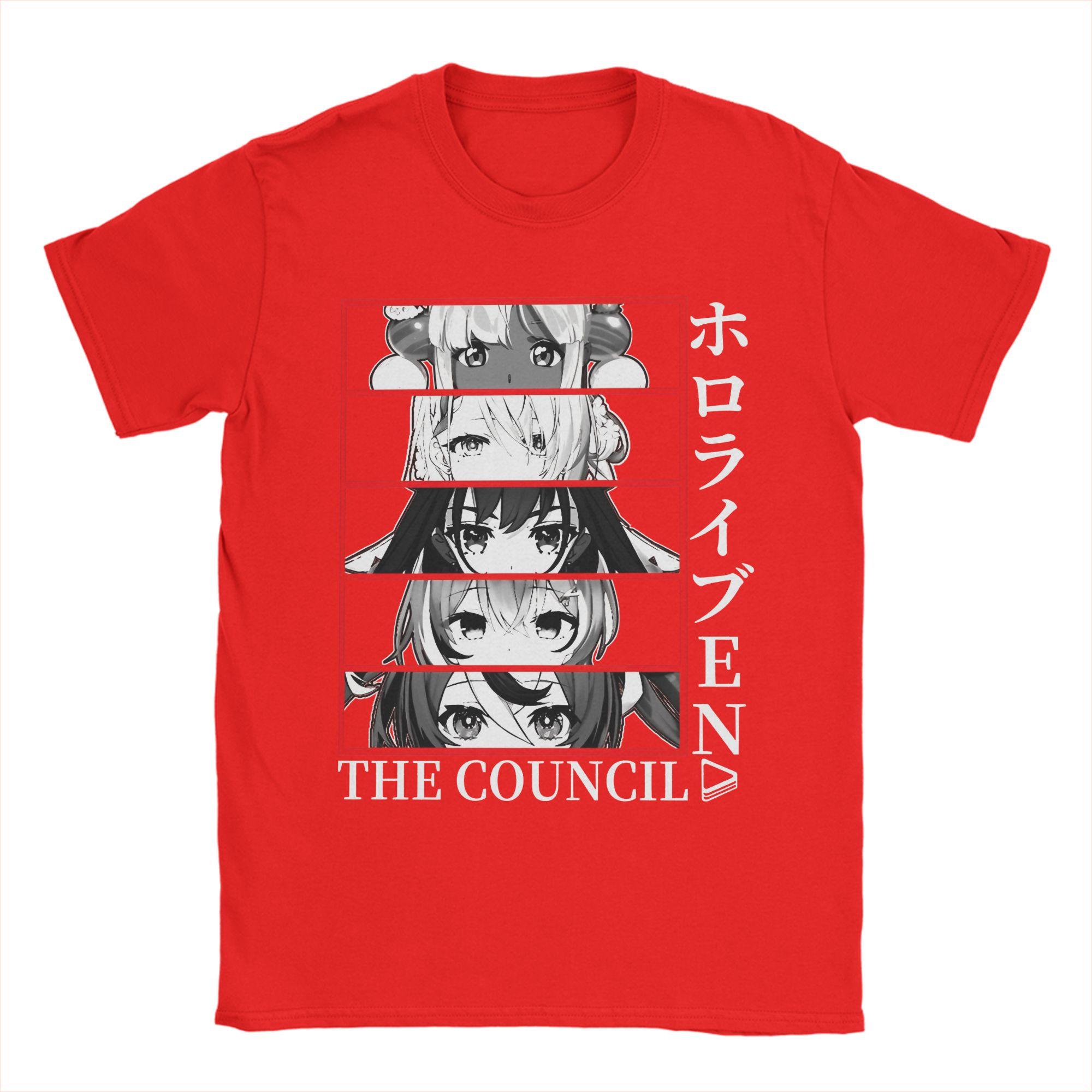 

Hololive EN Council Panel Graphic Printed T Shirt Men Women Pure Cotton Tee Shirt Clothing S