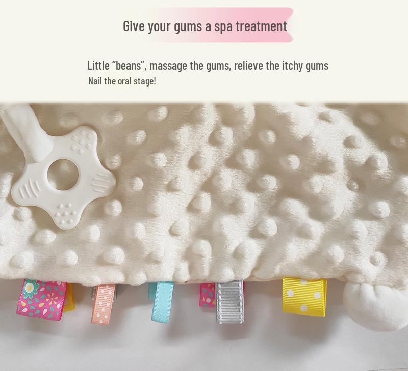 Baby Soothing Tag Blanket - Edible Sleep Aid & Early Education Cartoon Plush Doll