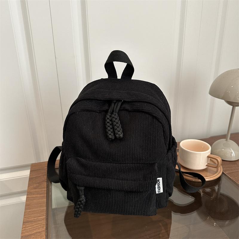 Schoolbag1011 Mori ins wind velvet backpack small fresh girl versatile small bag simple shopping mini backpack