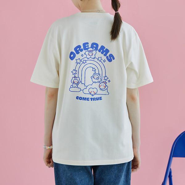 

LINE FRIENDS Футболка Truz Mini Dream цвета слоновой кости с короткими рукавами (S-L)