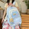 Schoolbag Small Fresh Primary School Schoolbag Cute Junior High School Student College Style Large Capacity Backpack Contrasting Color Light 