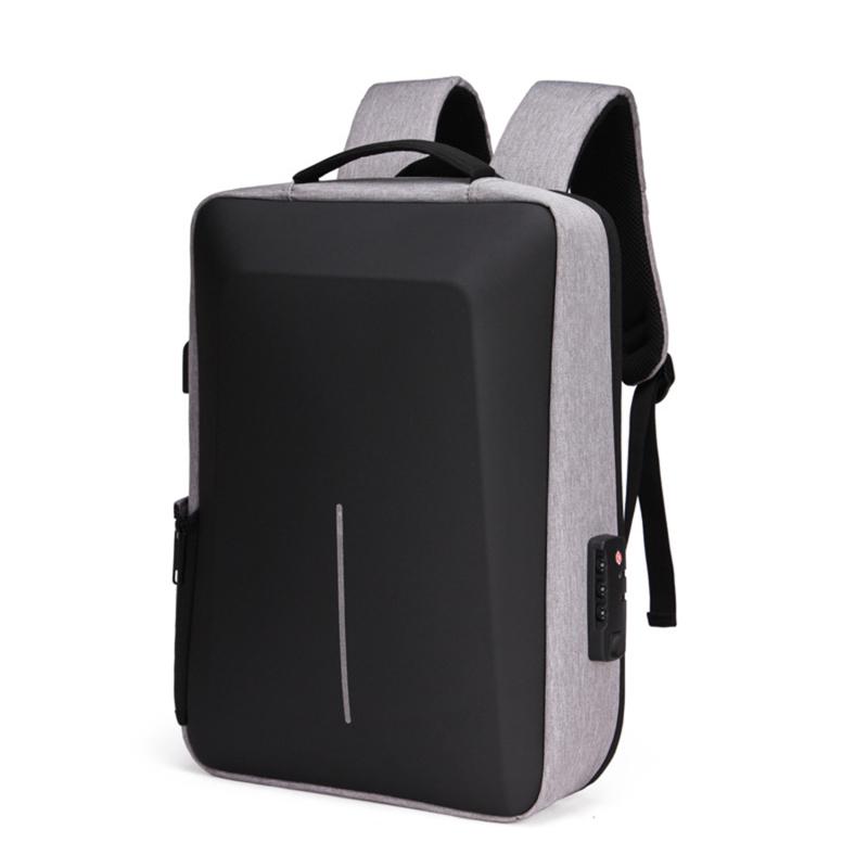 Men'S Casual Hard Shell Backpack Anti-Theft Backpack High Capacity Travel Usb Charging Bag Fasion Business Computer Bag For Male