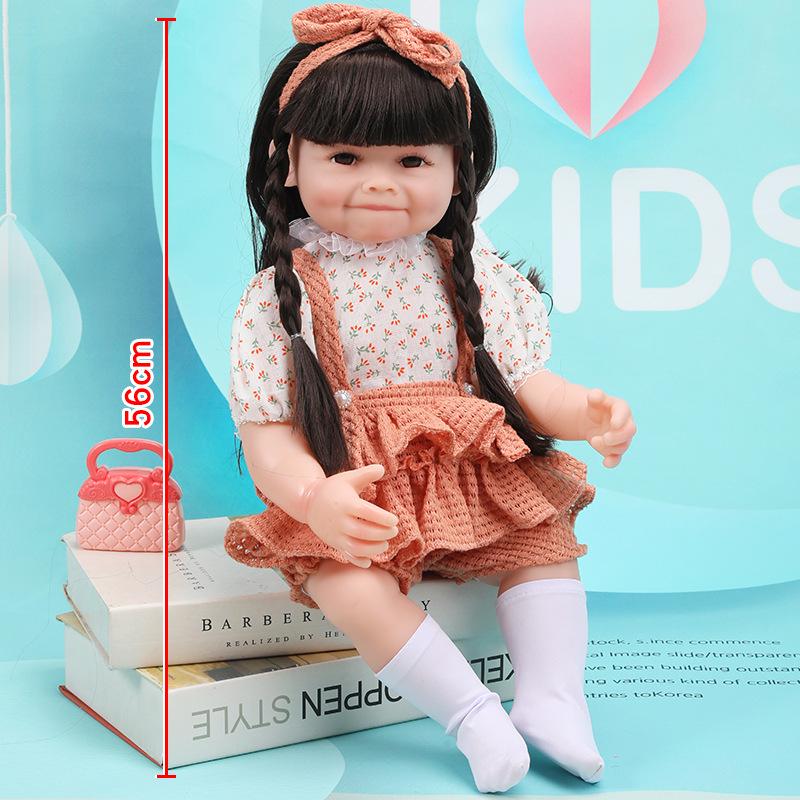 56cm Reborn Simulation Barbie Baby Doll Gift Set - Soft Gel Toy for Girls