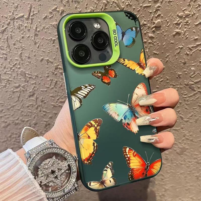Dreamy Butterfly Shadow Phone Case for iPhone 17 Pro Max, 16, 15, 14, 13 - European American Style iPhone 8