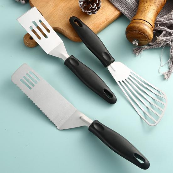 Frying Spatula Stainless Steel Mini Serving Spatula for Flipping Scraping Ergonomic Anti-Slip Handle Pan for Crepes Eggs Brownies Kitchen Tools
