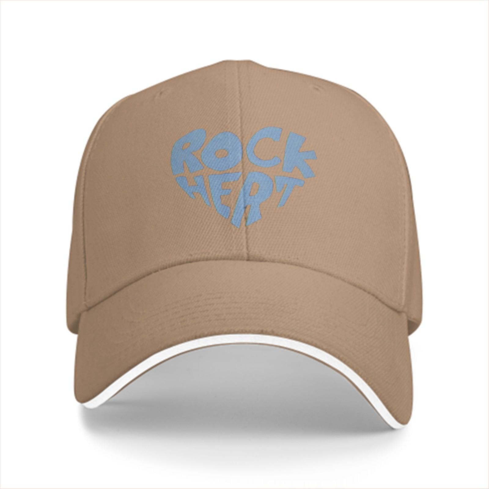 Rock Heart Graphic Print Baseball Cap Casual Polyester Adjustable Unisex Adult Hat One Size