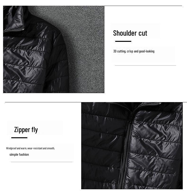 Herren Kapuzenjacke Minimalistisch Baumwolle - Trendige Kurze Einfarbige Lässige Oberbekleidung