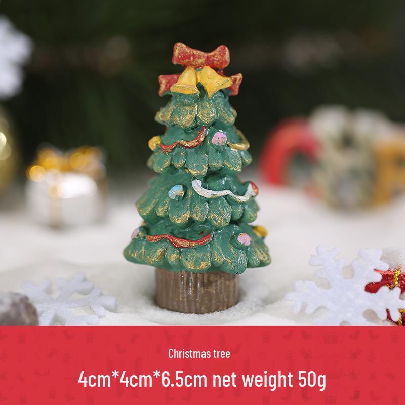 Handmade Santa Claus & Reindeer Sleigh Resin Desktop Ornaments