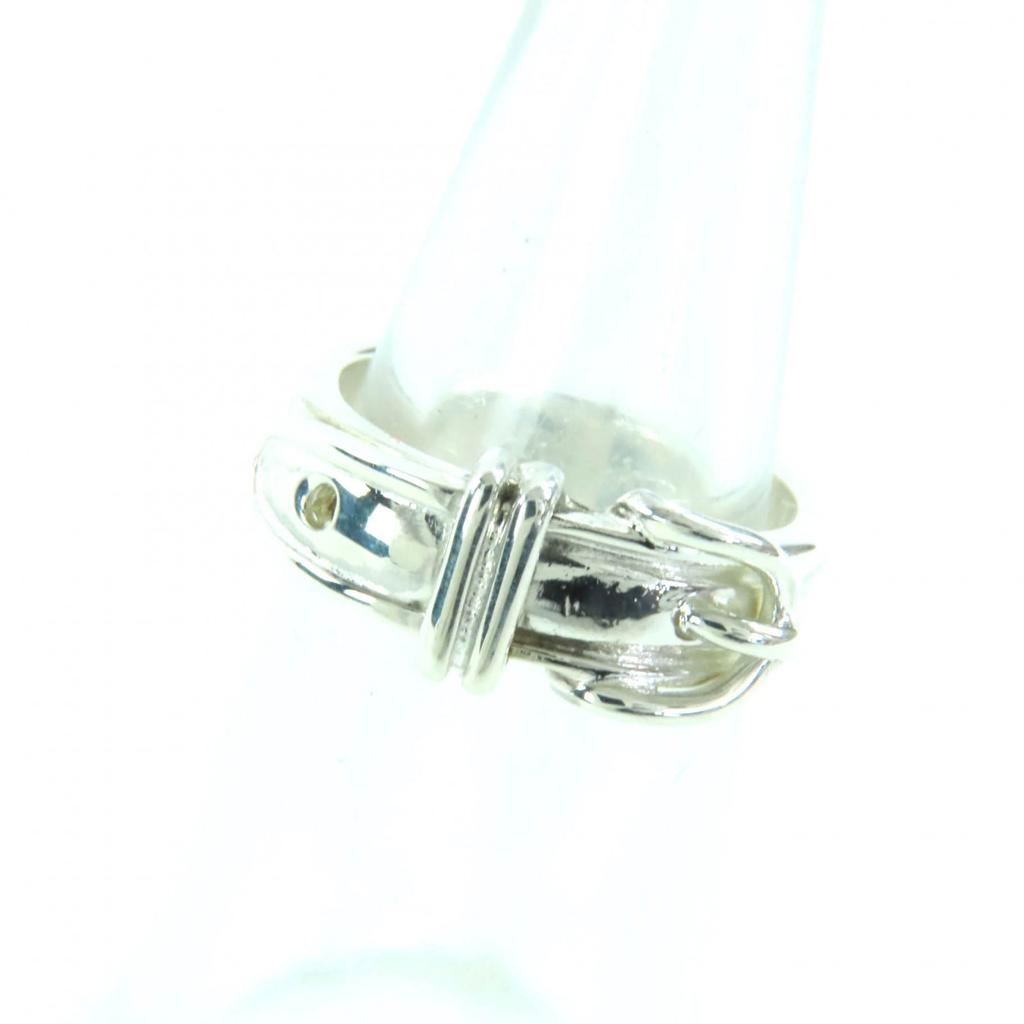 Excellent HERMES Ring Saintur Silver SV925 Women 48 Used