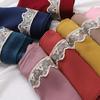 Women Hijabs Muslim Lace Decoration Pearl Chiffon Head Scarf Lady Fashion Scarf Wole America  Headscarf