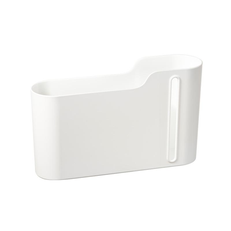 Wall Hanging Nail-Free Plastic Garbage Bag Holder Mounted Trash Bag Storage Box Cotton Pad Container For Home Kitchen Bathroom