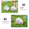 6Pcs Cute Handcrafted Tit Bird Figurine Resin Miniature Animal Ornaments For Desktop Shelf Decoration In Homes Or Office
