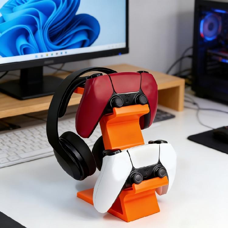 Innovative Double Layer Polylactic Acid Mount For Neatly Arranging Your Gaming Peripherals And Gear