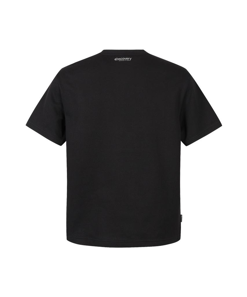DISCOVERY EXPEDITION Men'S Freshvent Jacquard Training Short Sleeve T-Shirt (Black)