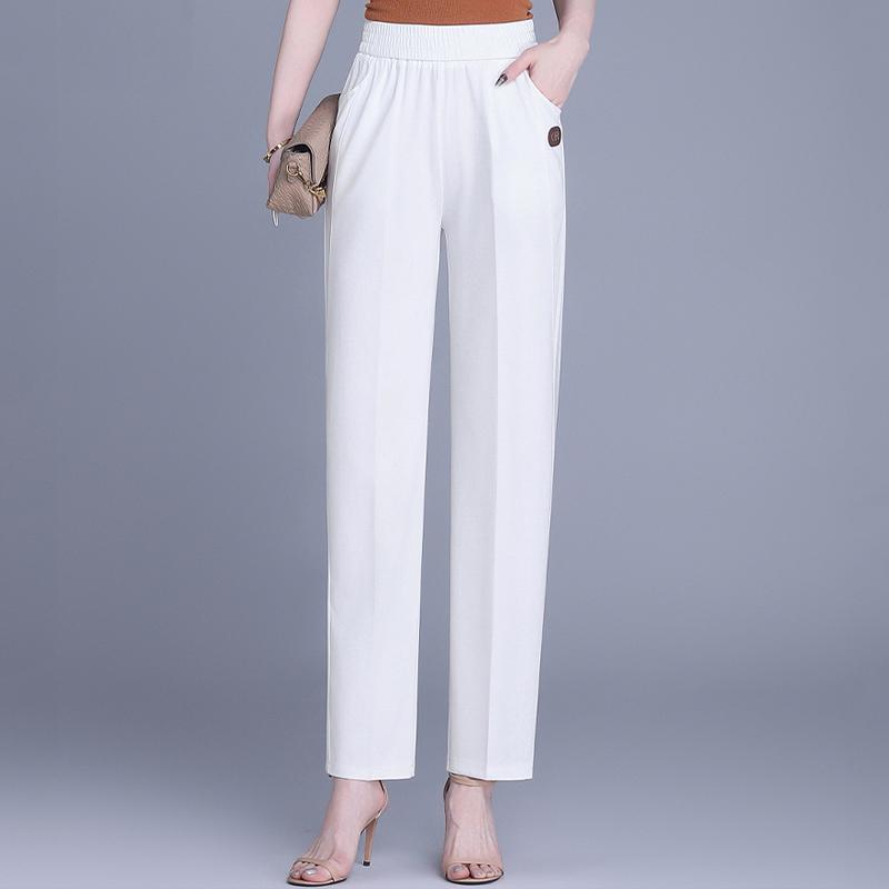 Summer Pants for Women Plus Size Elegant High Waist Long Trousers