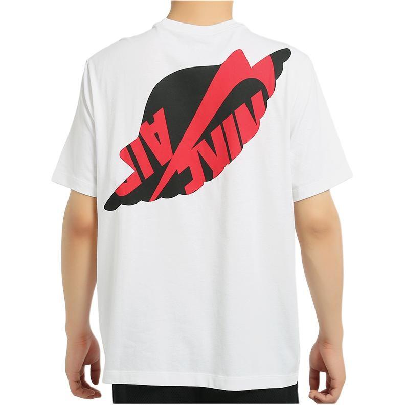 Jordan T Shirts Men's Crew Neck Moderate Straight Fit AT8903-100