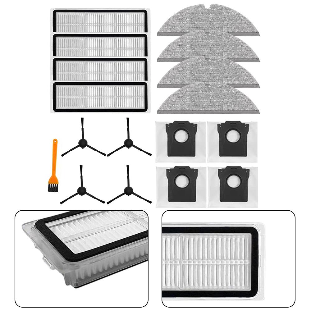 Für Dream D20 Plus Saugroboter Seitenbürste Filter Wischmopp Staubbeutel Reinigungsbürste Zubehör-Set