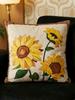 Retro Sunflower Pillowcase Luxury Sofa Cushion Atmosphere Decorative Pillow Cover For Homestay Bedhead Customizable Washable