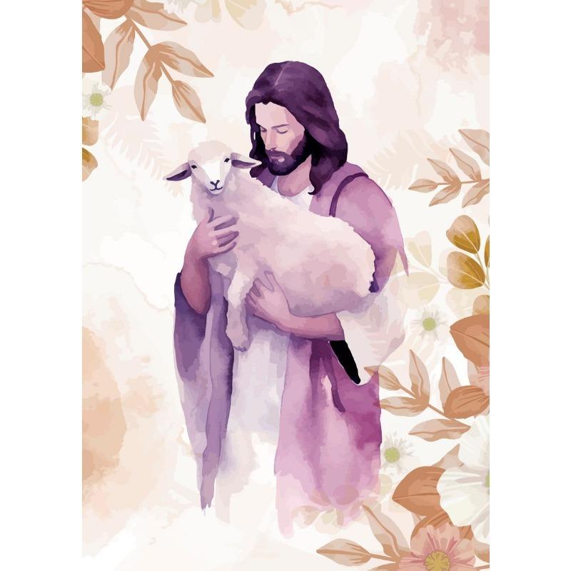 Jesus Lion Christian Hand of God Canvas Painting  Religious Posters and Prints Wall Art Lamb of God Pictures Room Home Decor
