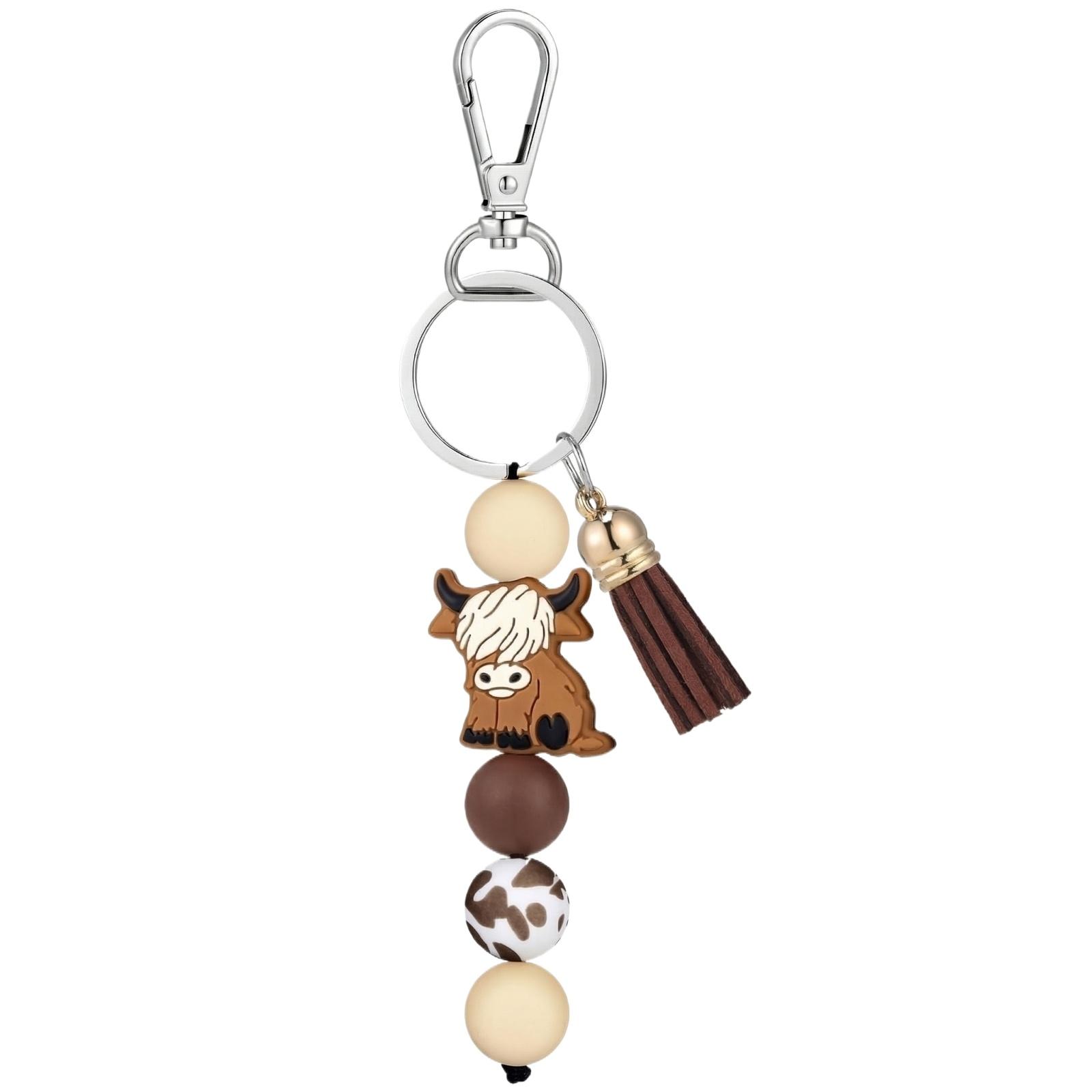 

Cute Animal Keychains With Tassels, Unisex Gift, Adorable Bag One Size