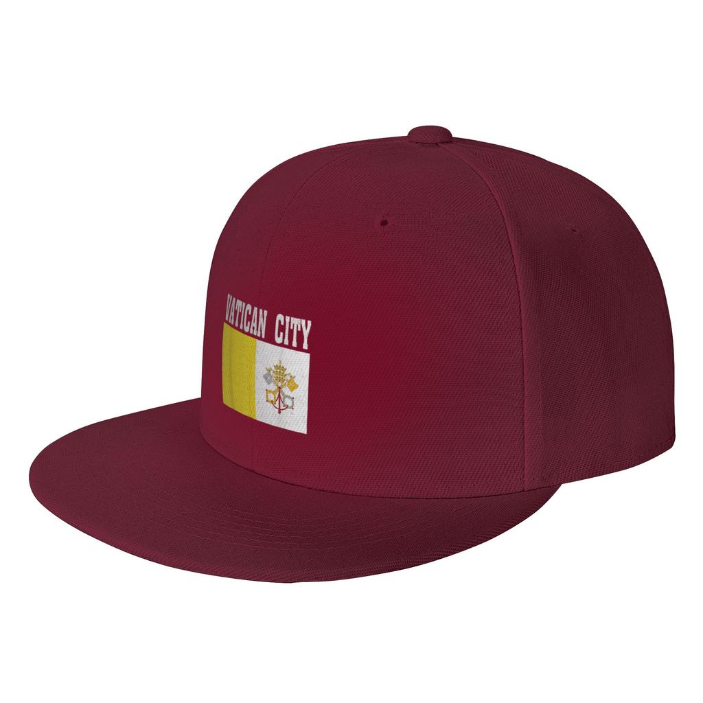Fashion Vatican City Flag Souvenir Flat Brim Sun Hat  American Street Style Sun Visor Cap
