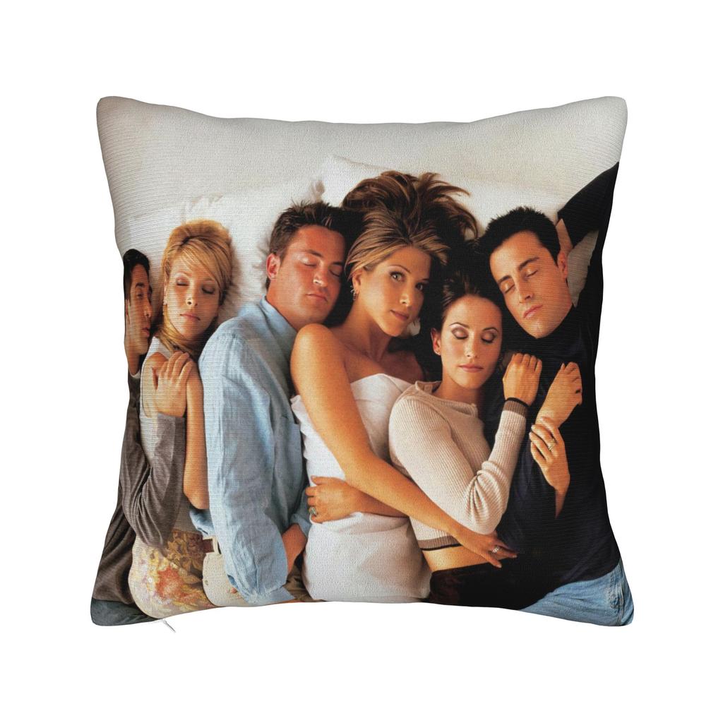 Friends Poster Pillowcase Printing Polyester Cushion Cover Decorations Tv Show Pillow Case Cover Home Zipper 45X45Cm
