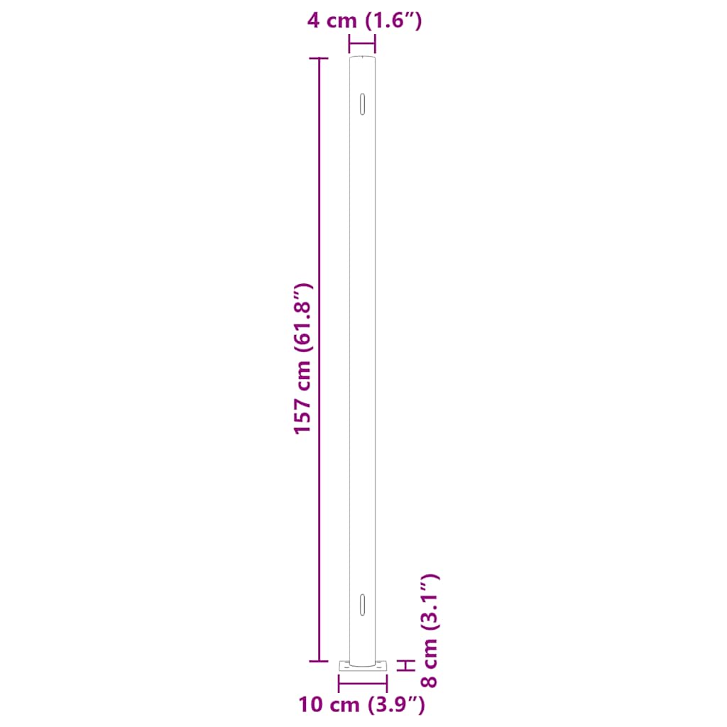 Retractable Side Awning 600x160 cm Cream