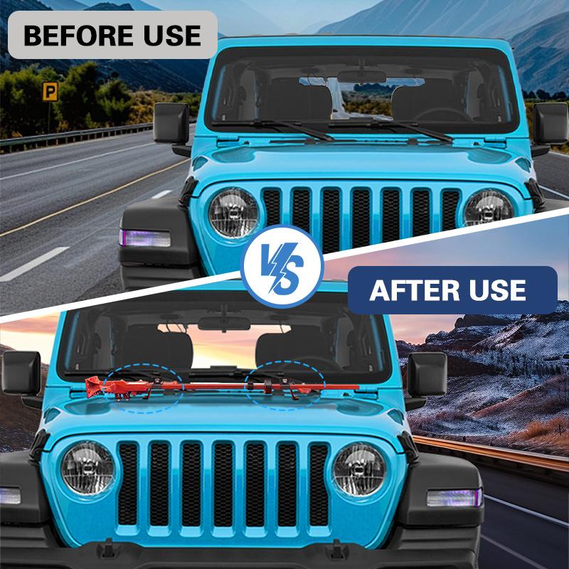 4WD Roof Rack Mount Hi Lift High Farm Jack Holder Offroad Hinge Bracket Hinge/Door For Jeep Wrangler JK JL 2007-2024 2/4 Doors