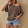 Short-sleeved Women's T-shirtV-neck Casual Summer Top Fashionable,thin and Versatile