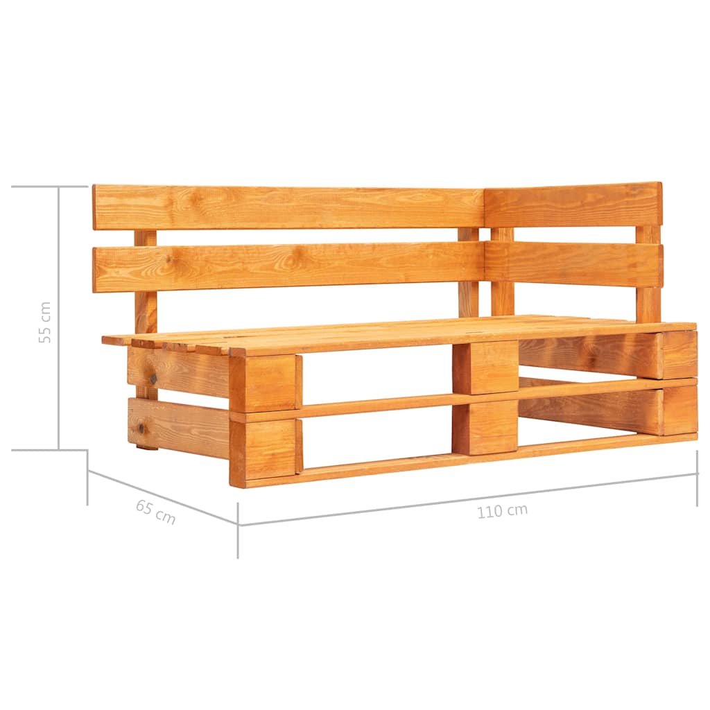 6 piece Pallet Lounge Set Honey Brown Impregnated Pine Wood