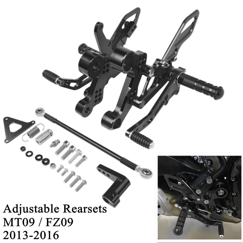 For Yamaha MT09 FZ09 MT-09 FZ-09 MT 09 2013 2014 2015 2016 Motorcycle Rearsets Rear Set Foot Pegs Pedal Footrest Tracer XSR900