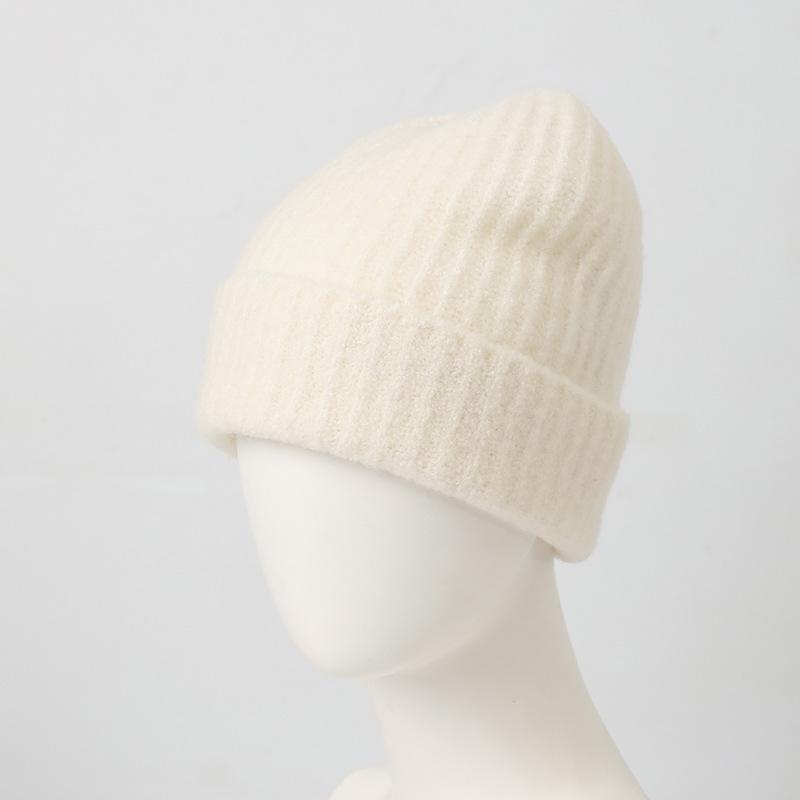 

Autumn and winter cashmere soft elastic silk hat scarf two-piece set men s and women s fashion and warmth білий