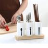 High-grade Chopstick Storage Holder White Flatware Organizer Chopsticks Storage Rack  Countertop
