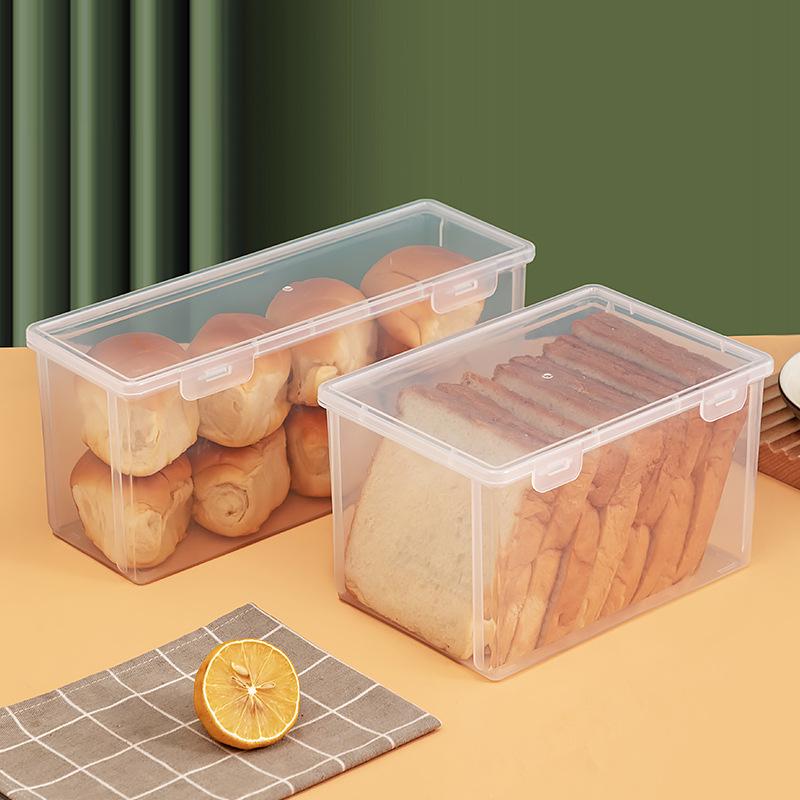 Food-Grade Transparent Plastic Bread Storage Box for Refrigerator