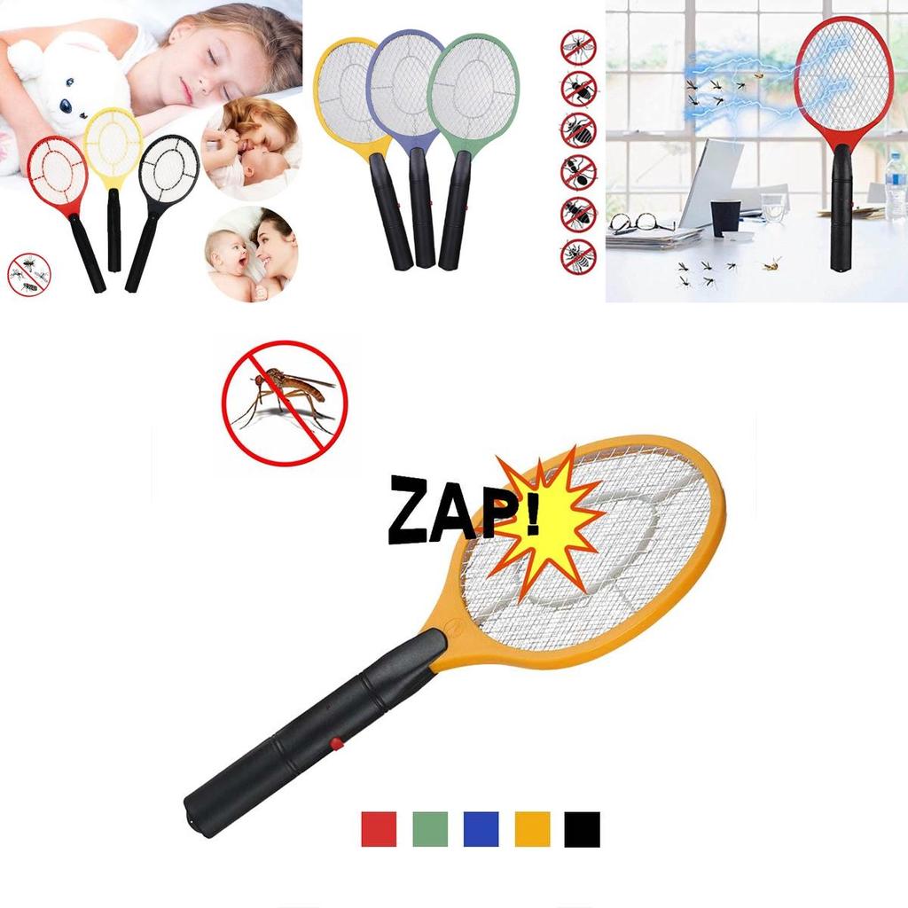 Fly Handheld Electric Swatter Zapper Use Insect Racket Bug Killers Mosquito