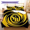 BVB Pattern Bedding,Quilt Set Quilt Cover Pillowcase Home Birthday Gift (1 * Duvet Cover + 2 * Pillowcase, Without Core)