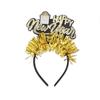 Party Decoration Christmas New Year Headpiece Star/Crown Glitter Hair Hoop  New Year Dress Up