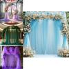 Outdoor Wedding Decor Fabric Bridal Arch Backdrop With Polyester Tulle For Party Event