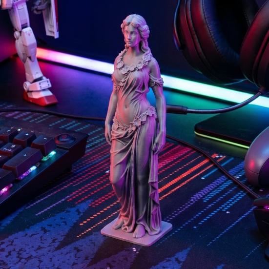 3D Printed Goddess Figurine Elegant Greek Goddess Statue Roman-Style Female Sculpture for Office Living Room Desk Shelf Decor