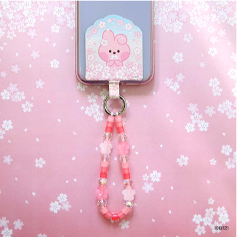 

BTS BT21 Официальный держатель для телефона Cherry Blossom, аутентичный COOKY