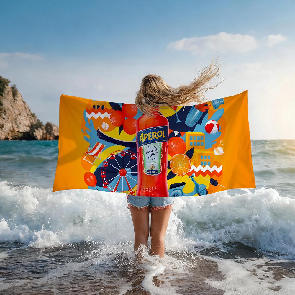 Shanika Chen A-Aperol-Spritz Cool Fashion Towel Shower Sauna Travel Spa Quick Dry Gym Accessories Soft Large Beach Towel