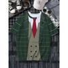 Men's Casual Suit Tie Print T-Shirt Tops Short Sleeve Crew Neck Men's Round Neck T-shirts New In Mens Cosplay Party Tee Shirts