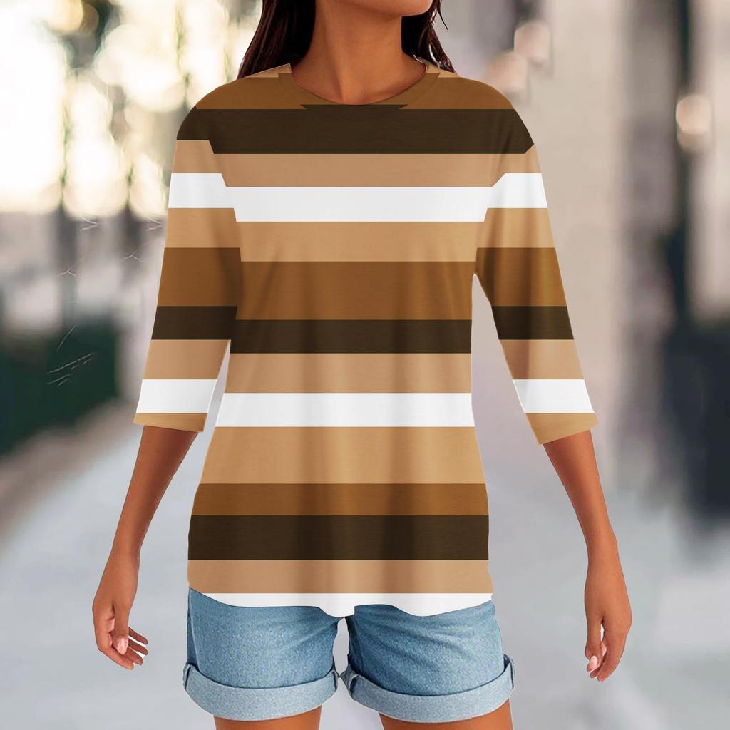 Women's Round Neck Hem Slit Fashion Casual Solid Color Short-sleeved Top